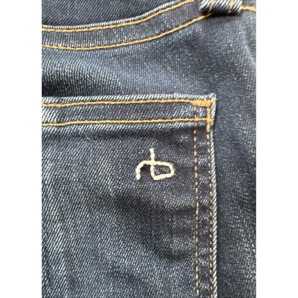 Rag & Bone woman's Bedford High Rise Skinny Jean Dark Wash Blue Size 25 X 28 - Picture 6 of 8